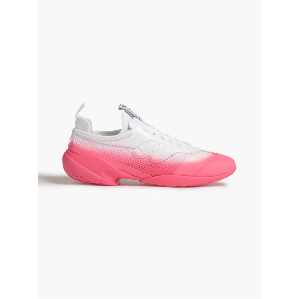 ROGER VIVIER Viv Match embossed dégradé leather and mesh sneakers
